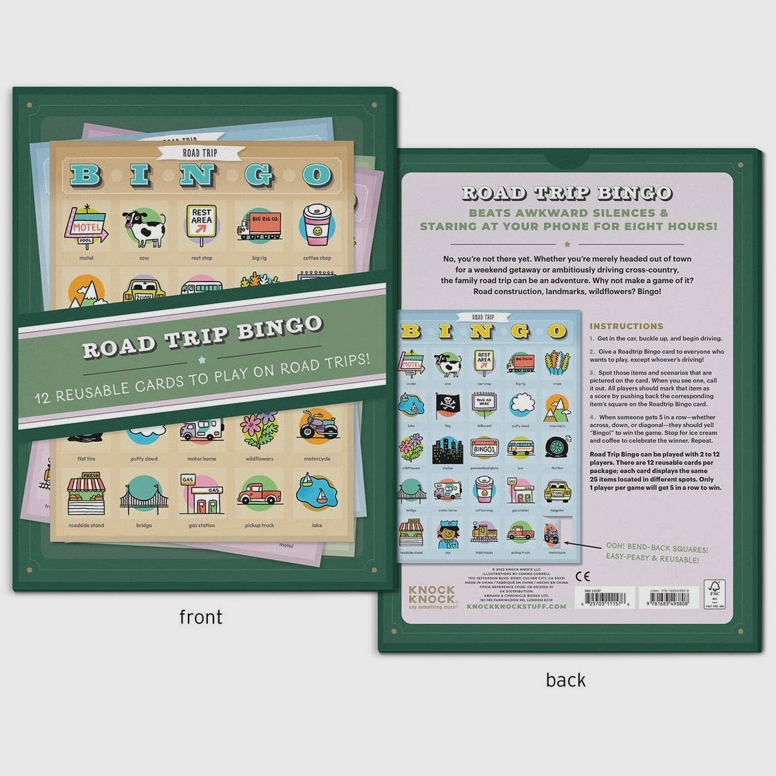 Road Trip Reusable Bingo Set Pink Pineapple Boutique Pensacola