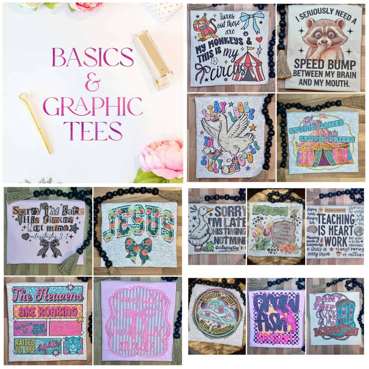 Basics & Graphic Tees – Pink Pineapple Boutique Pensacola