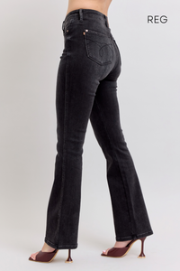 BLACK HIGH WAIST BOOTCUT TUMMY CONTROL *REGULAR INSEAM* JUDY BLUE DENIM