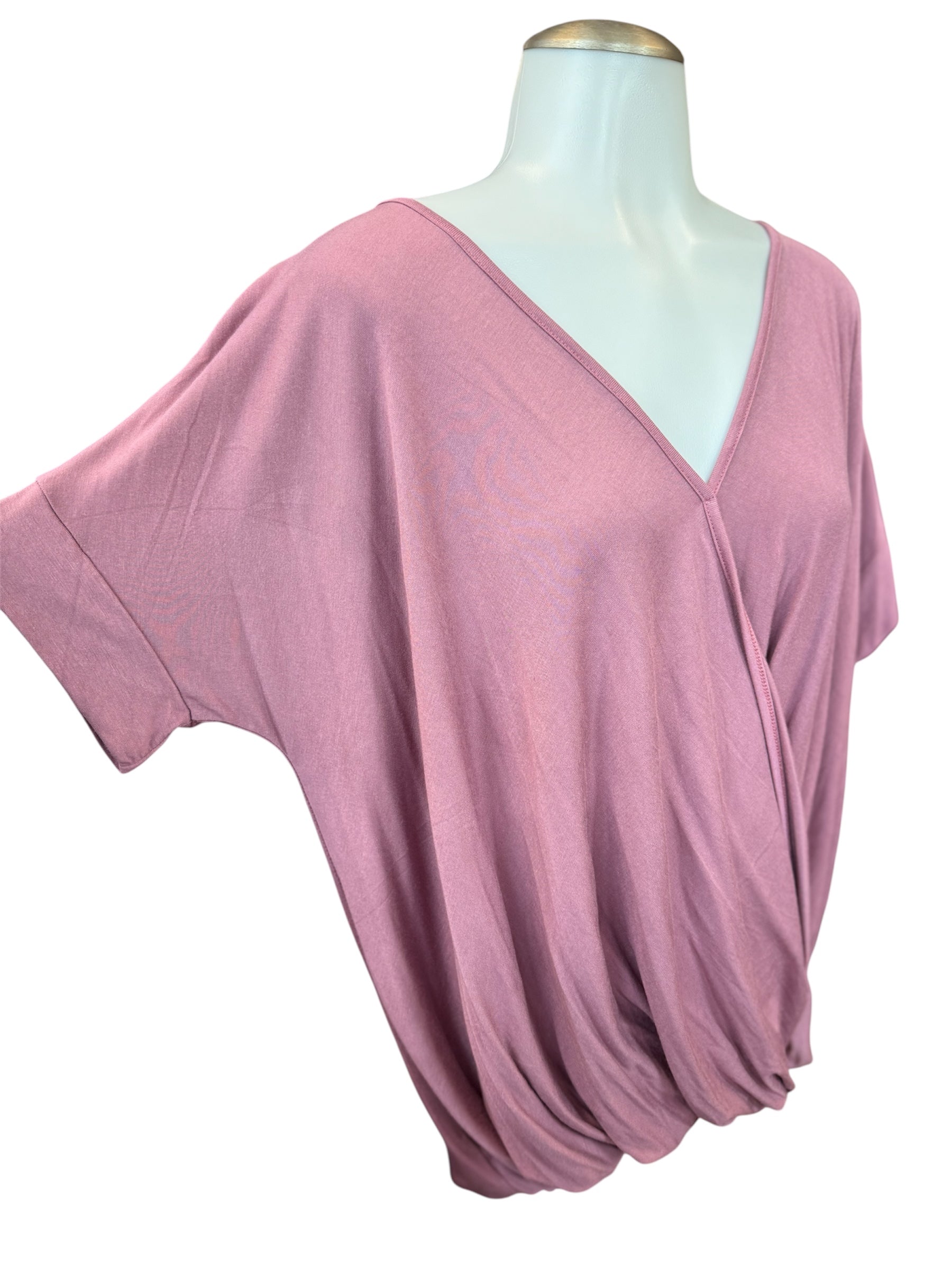 Mauve Draped Front Top- SALE- SMALL & LARGE AVAILABLE