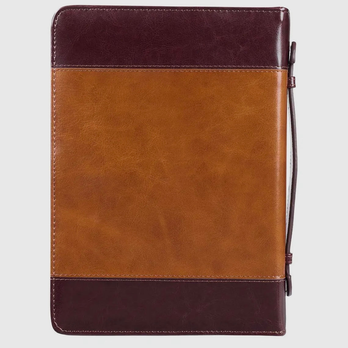 Stand Firm Two Tone Brown Faux Leather Bible Cover - MEDIUM