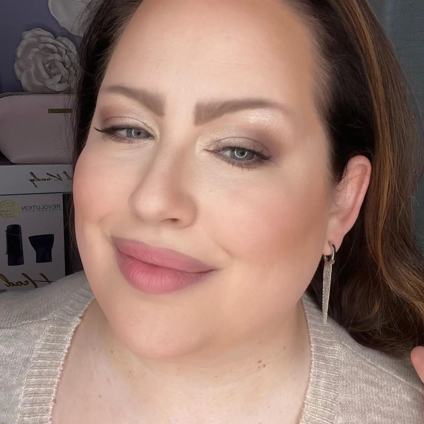 SILVER FRINGE HOOP HUGGIE STATEMENT HANDMADE BBB EARRINGS