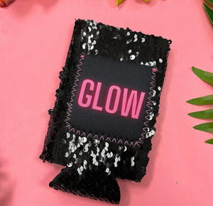 Sequin Slim Can Koozie with Pocket (Skinny Cans)