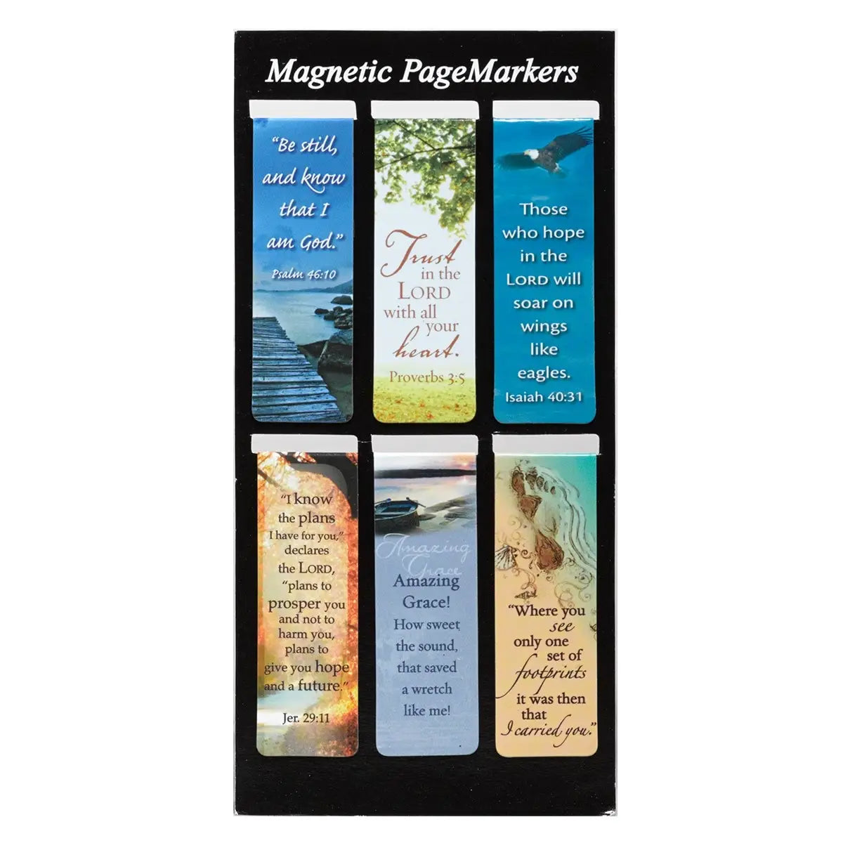 MAGNETIC BOOKMARKS WITH INSPIRATIONAL SAYINGS - SET OF 6