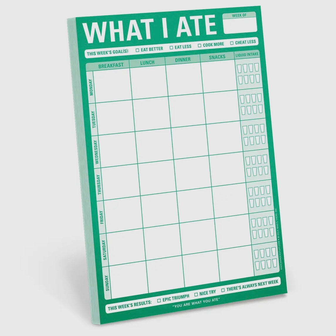 WHAT I ATE PAD (FOOD TRACKER) GREEN