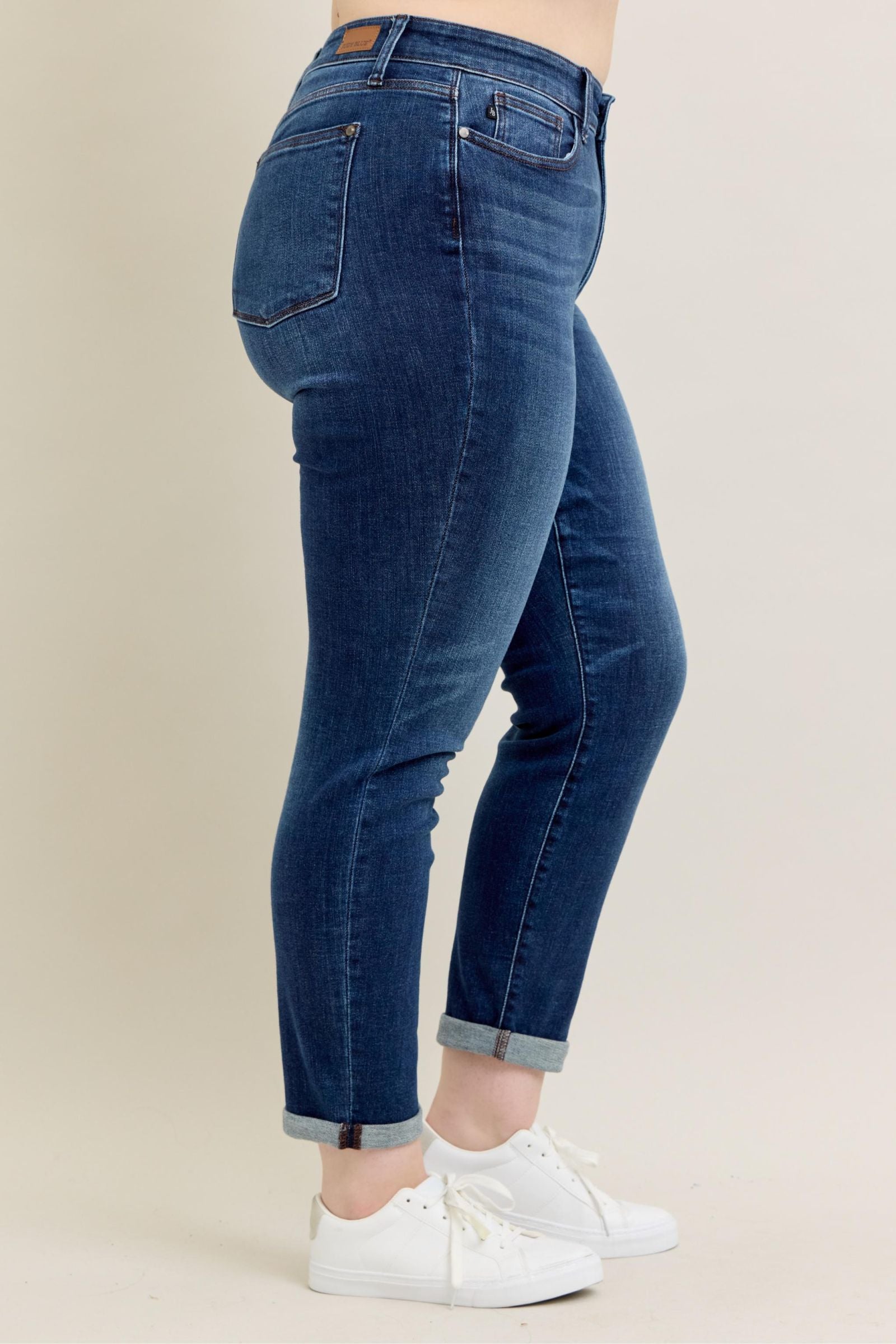 CORE SLIM FIT CUFFED DARKWASH JUDY BLUE DENIM-PLUS