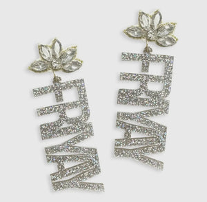 FRI YAY HOLOGRAPHIC GLITTER ACRYLIC EARRINGS