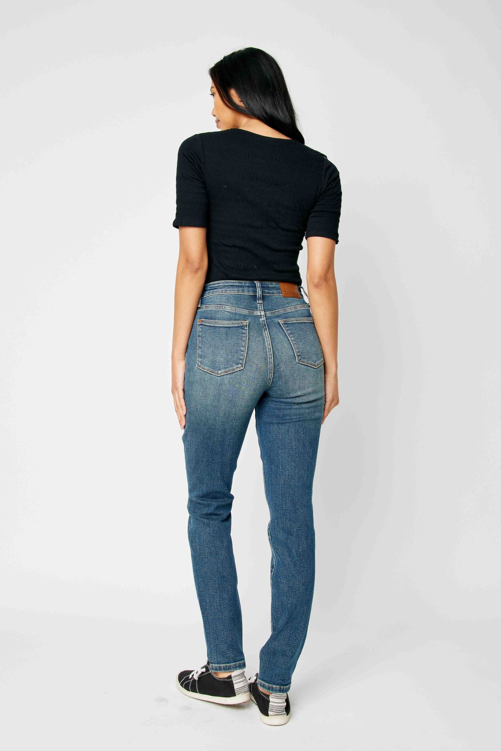 DARKWASH HIGH WAIST CLASSIC RELAXED JUDY BLUE DENIM