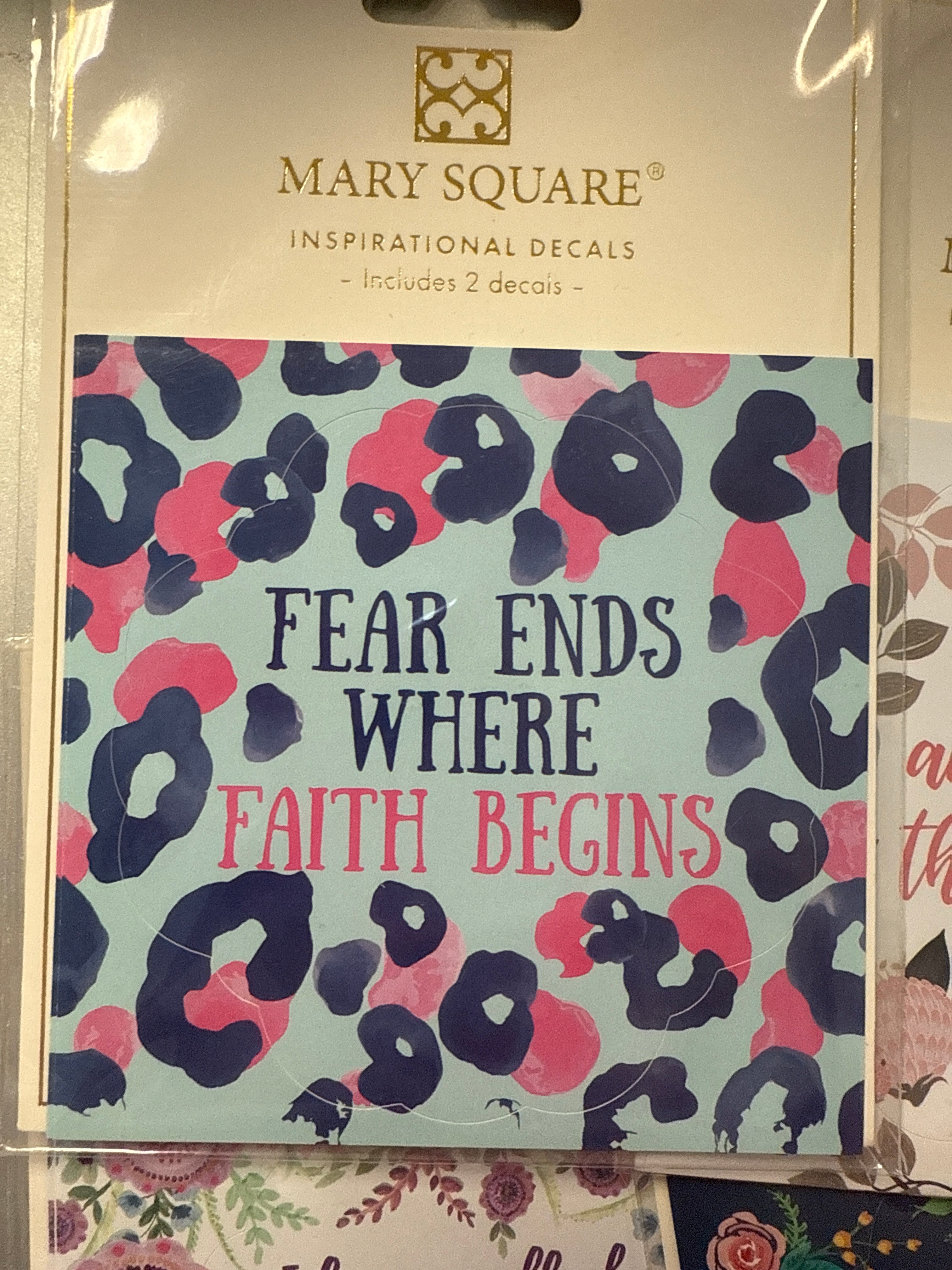 FLOWER SHAPE MARY SQUARE DECALS PACK OF 2 - SALE