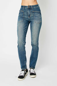 DARKWASH HIGH WAIST CLASSIC RELAXED JUDY BLUE DENIM