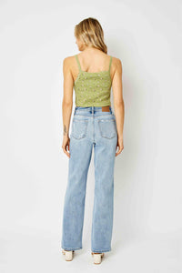 LIGHT WASH HIGH WAIST STRAIGHT LEG JUDY BLUE DENIM