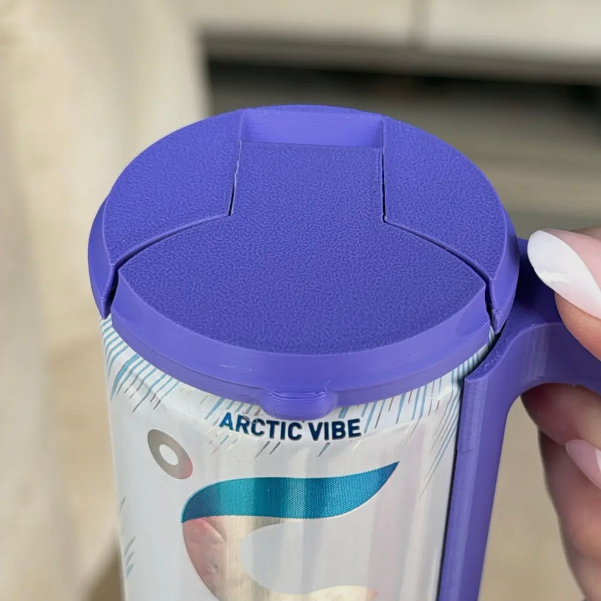 2 PIECE SET - THE "ORIGINAL SIPZEY" 12OZ SKINNY CAN HOLDER *HANDLE* & MATCHING SKINNY CAN *LID* MADE IN USA!