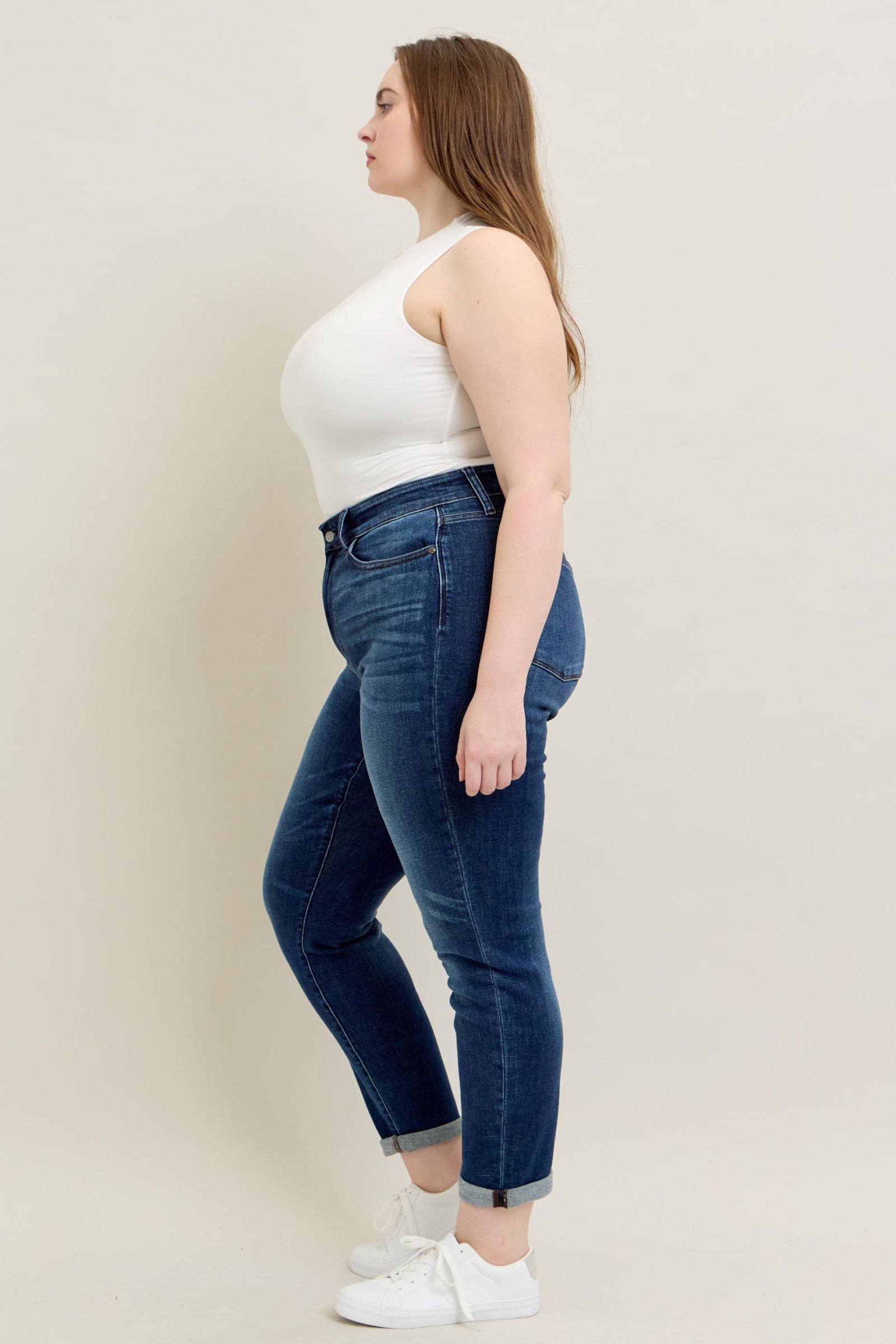 CORE SLIM FIT CUFFED DARKWASH JUDY BLUE DENIM-PLUS