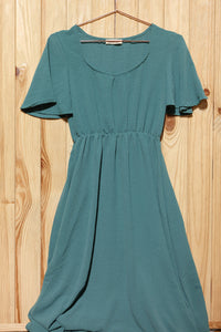 TEAL SOLID MAXI DRESS