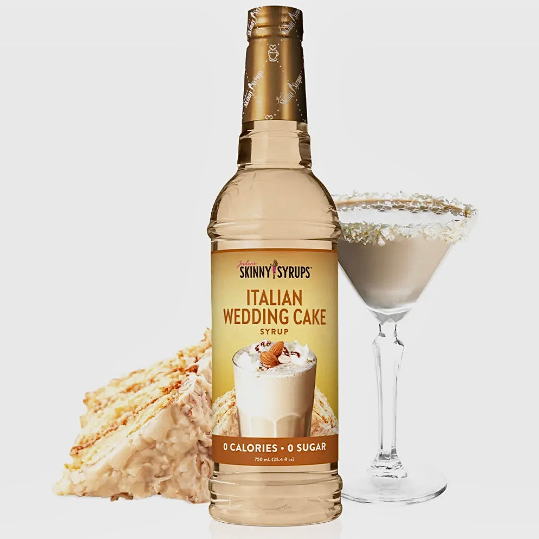 ITALIAN WEDDING CAKE FLAVOR SYRUP CONCENTRATE JORDAN'S SKINNY MIXES SYRUPS