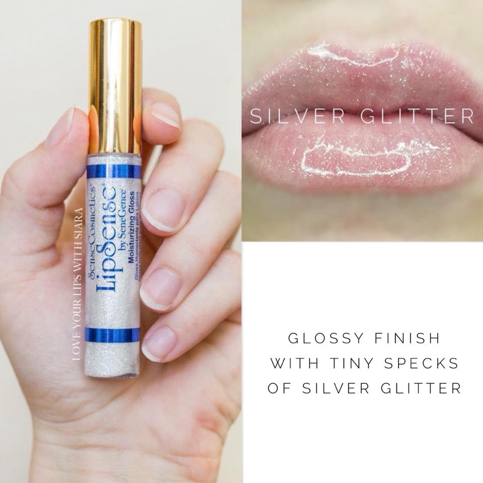 SILVER GLITTER LIPSENSE GLOSS