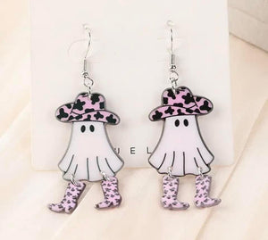 Cowgirl Ghost Acrylic Earrings