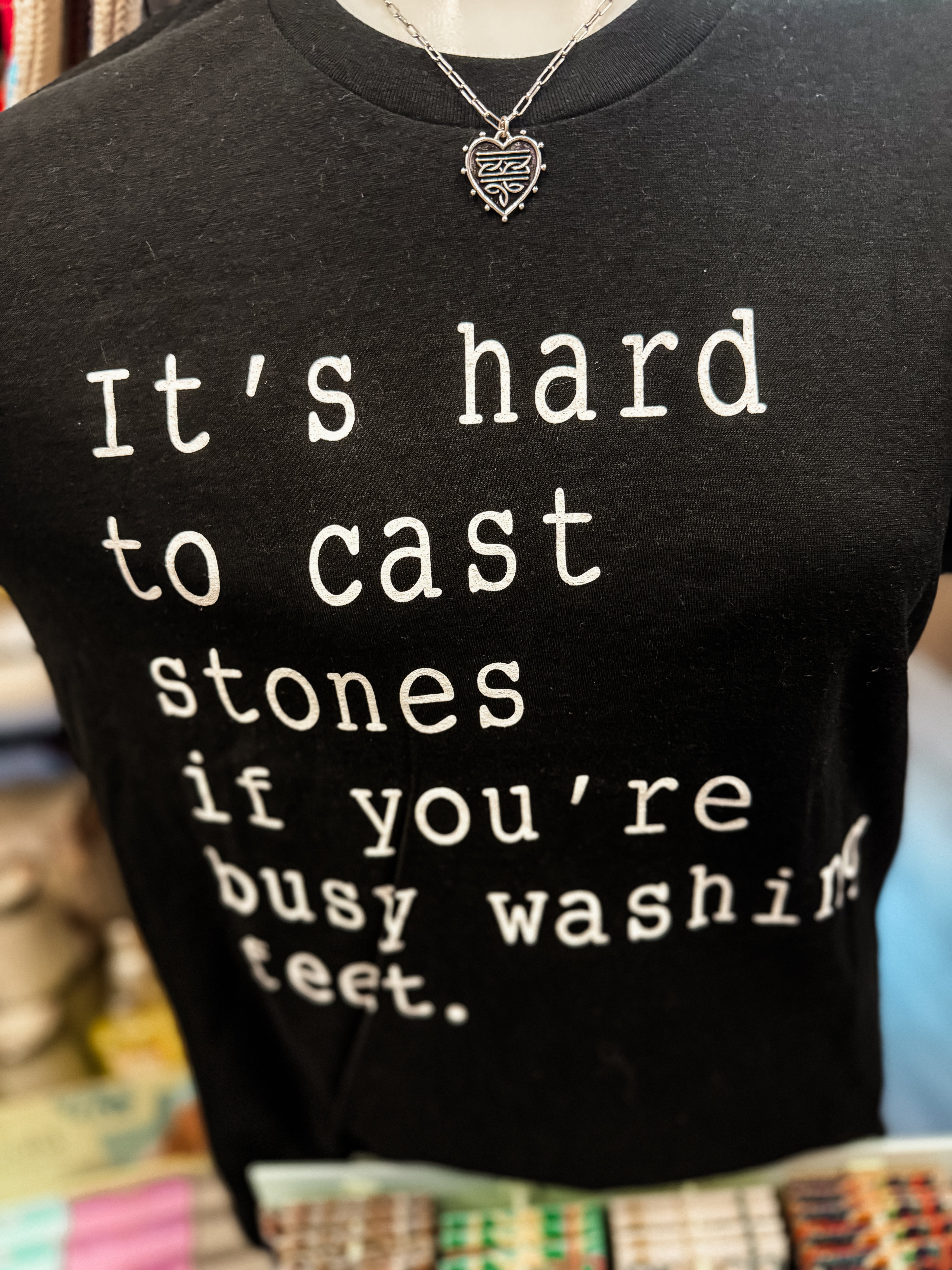 WESTERN HEART BOOT STITCH NECKLACE