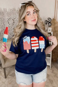 USA POPSICLE PATRIOTIC TSHIRT