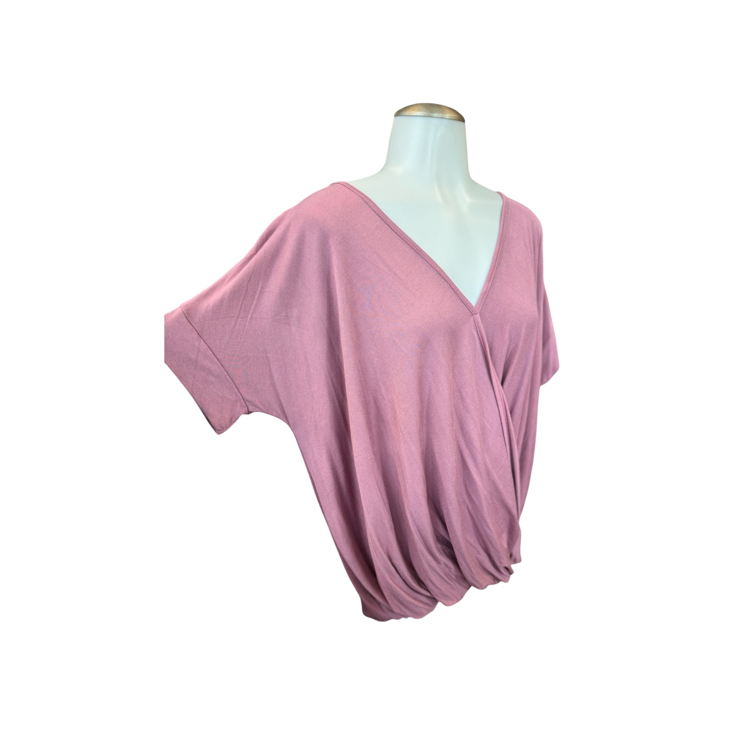 Mauve Draped Front Top- SALE- SMALL & LARGE AVAILABLE