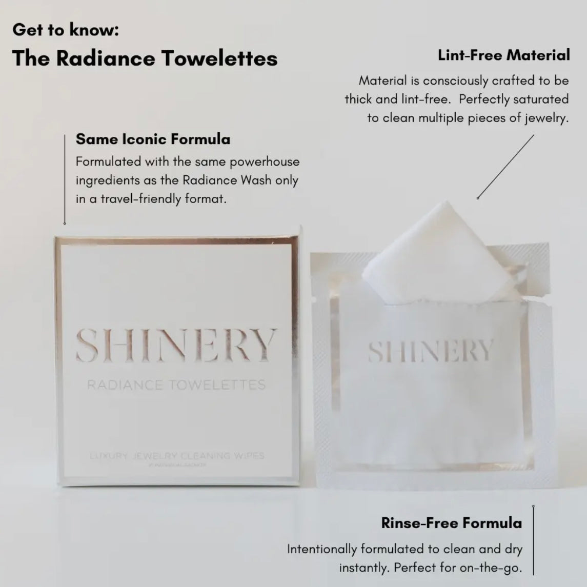 Shinery Radiance Towelettes Luxury Jewelry Wipes