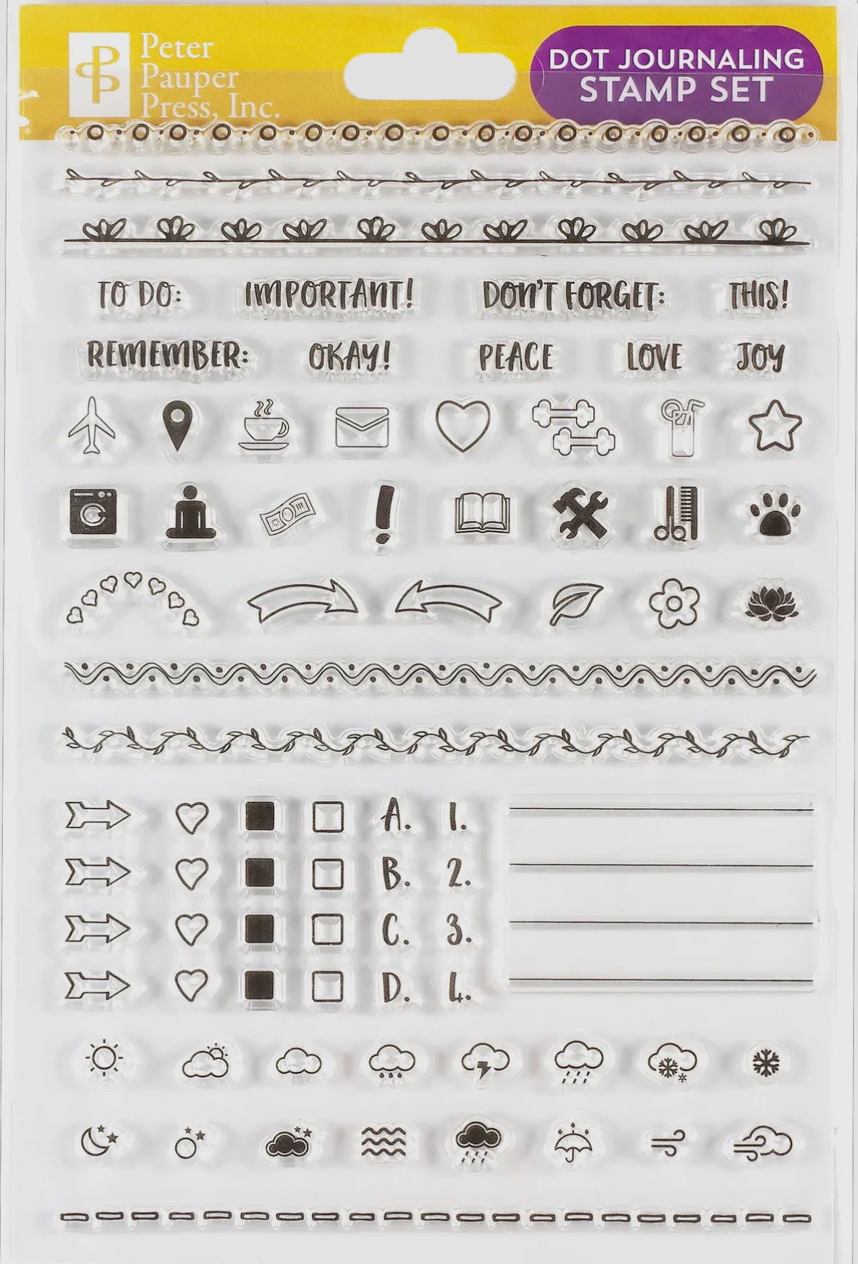 Dot Journaling Clear Stamp Set PPP