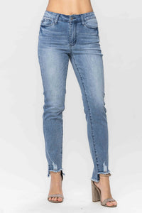 MEDIUM WASH MID RISE COOL DENIM SUSTAINABLE RELAXED JUDY BLUE DENIM