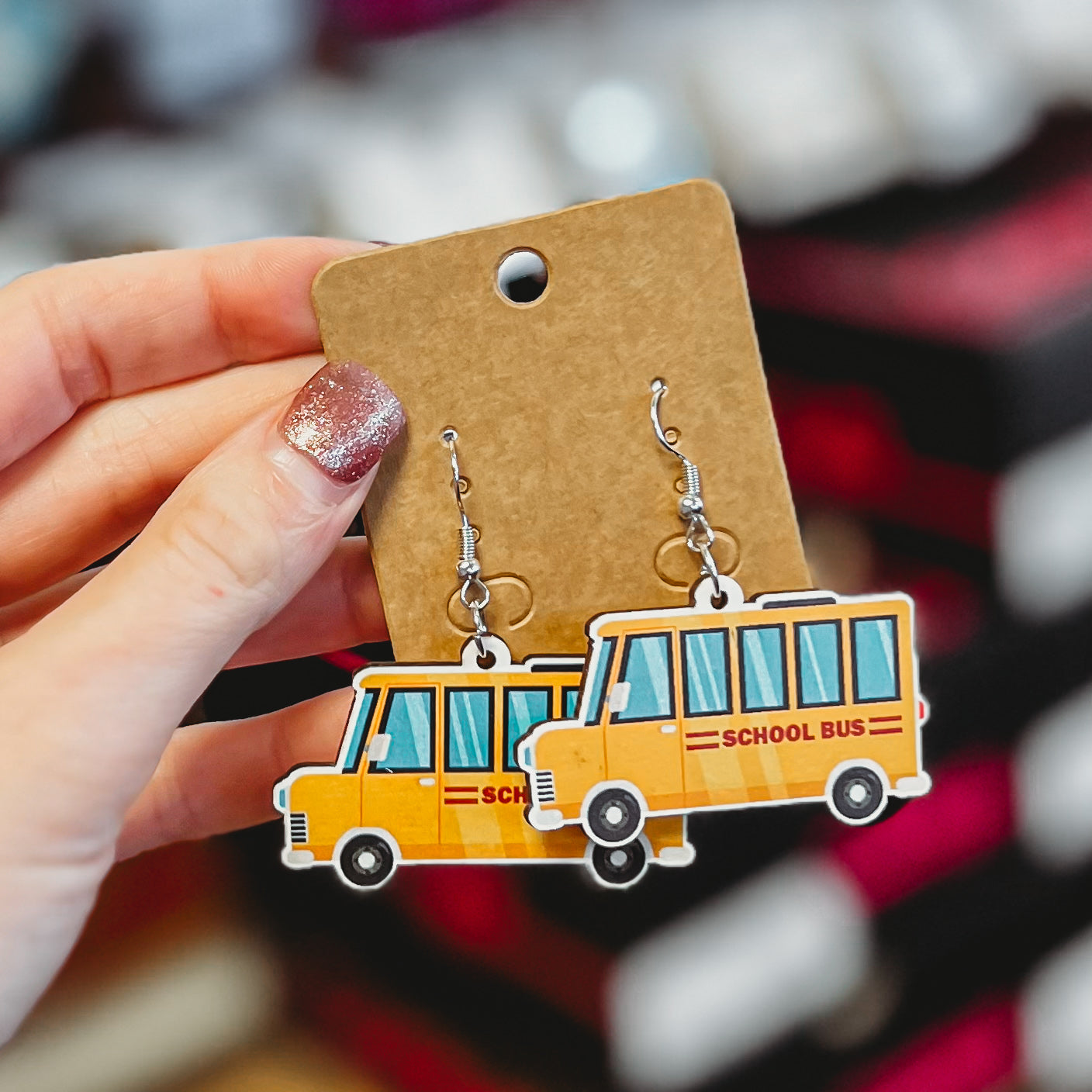 TEACHER WOODEN EARRINGS