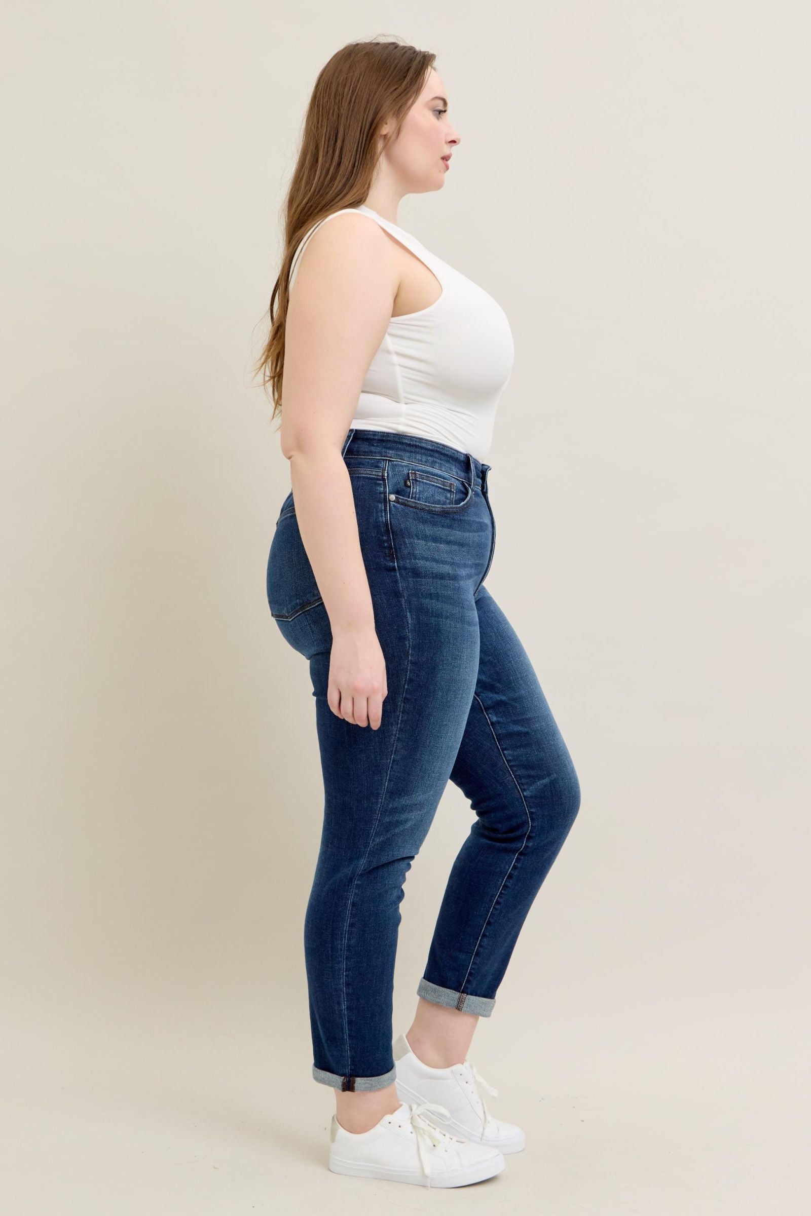 CORE SLIM FIT CUFFED DARKWASH JUDY BLUE DENIM-PLUS