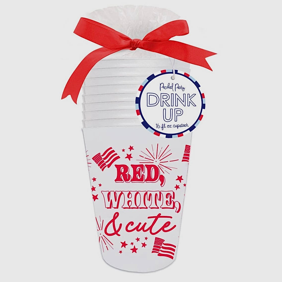 Red White & Cute Shatterproof Cup Set  PACKED PARTY- SALE