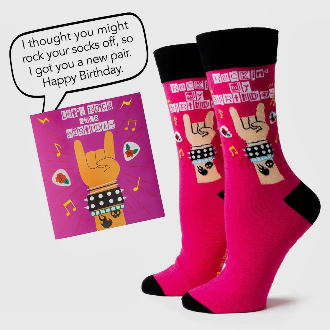 TWO LEFT FEET IT'S YO BIRTHDAY GIFT - CARD & SOCK SET