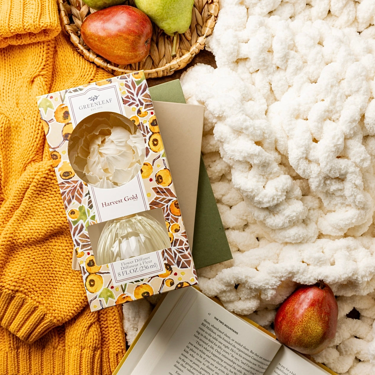 HARVEST GOLD SCENTED FLOWER DIFFUSER BY GREENLEAF