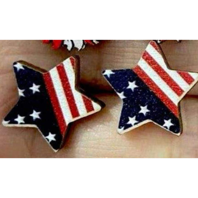 Star USA RWB Stud Earrings