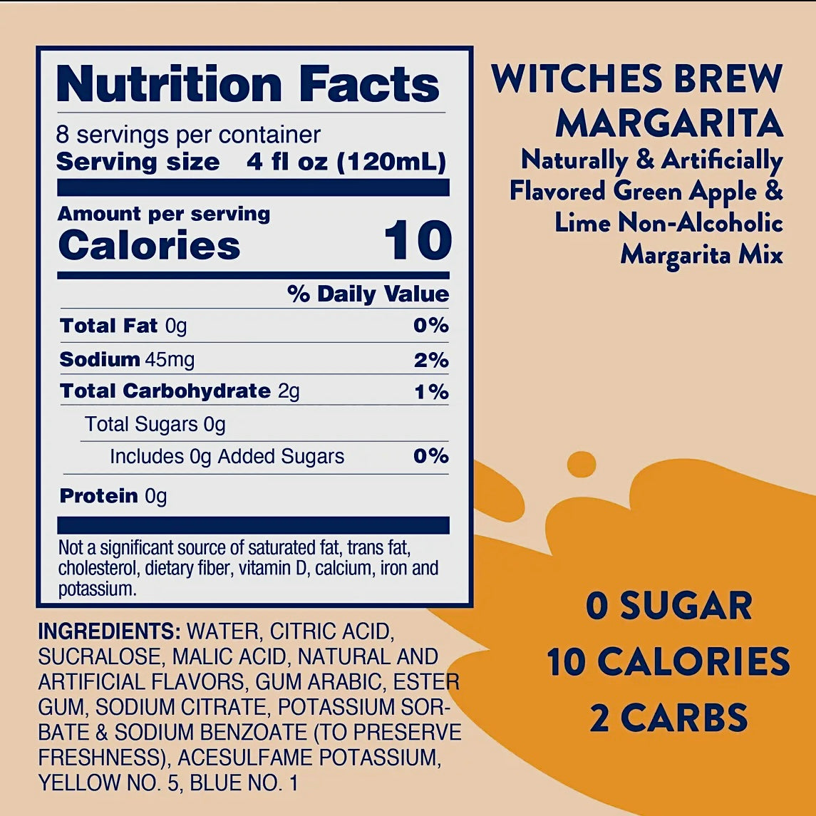 WITCHES BREW MARGARITA JORDAN'S SKINNY MIXES SYRUPS