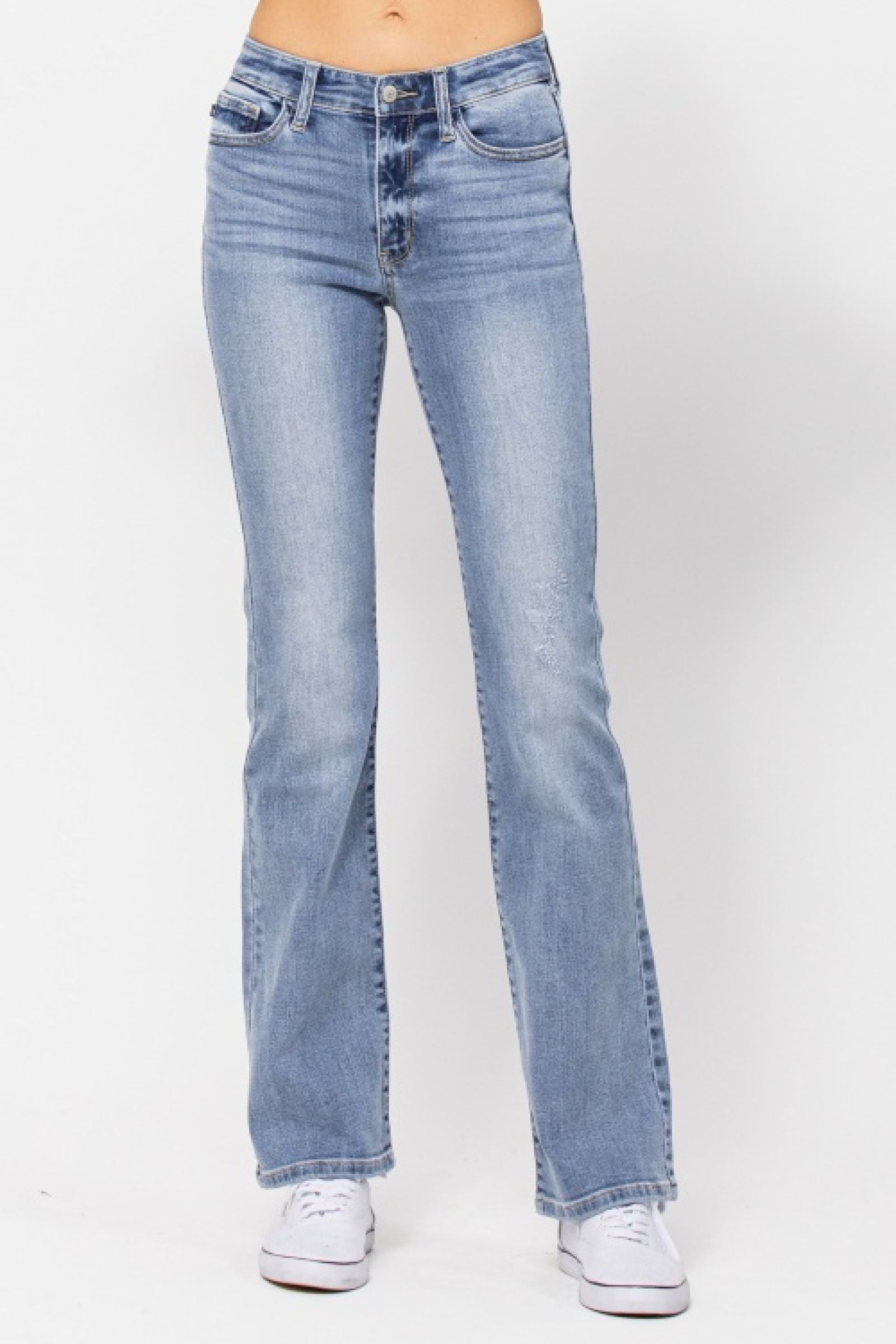 LIGHT WASH CORE MID RISE BOOT CUT JUDY BLUE DENIM