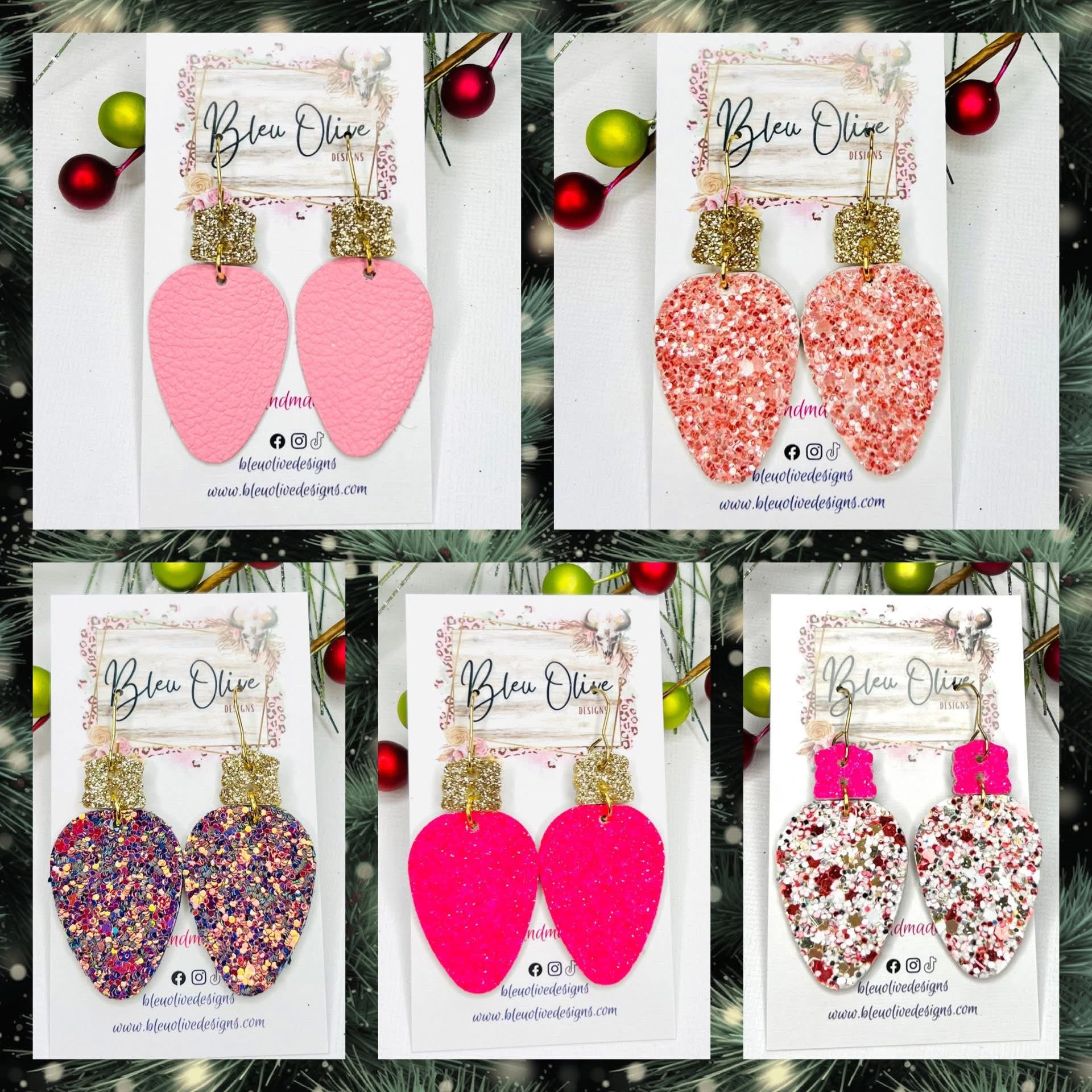 ORNAMENTS WITH GOLD TOPPERS HANDMADE EARRINGS BY B.O.D