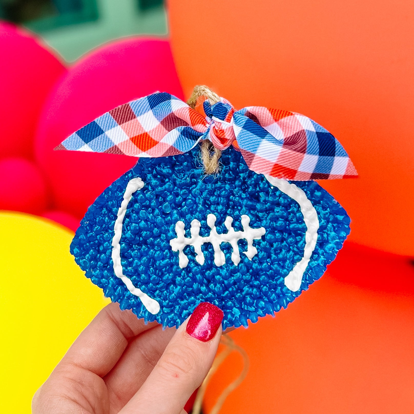 Blue Football Aqua Di Gio Navy/Blue/Orange Ribbon Freshie