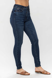 DARKWASH JUDY BLUE HIGH WAIST TUMMY CONTROL SKINNY DENIM-PLUS