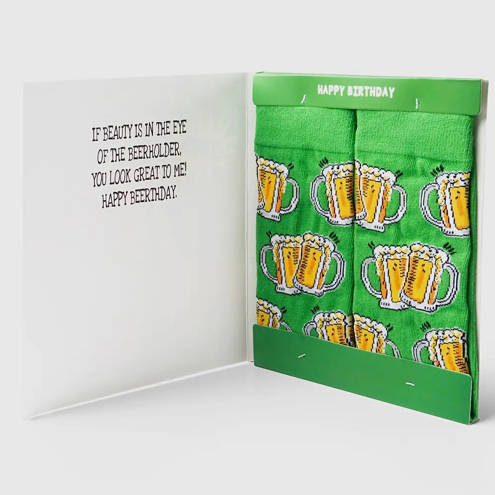 TWO LEFT FEET IT'S YO BIRTHDAY GIFT - CARD & SOCK SET