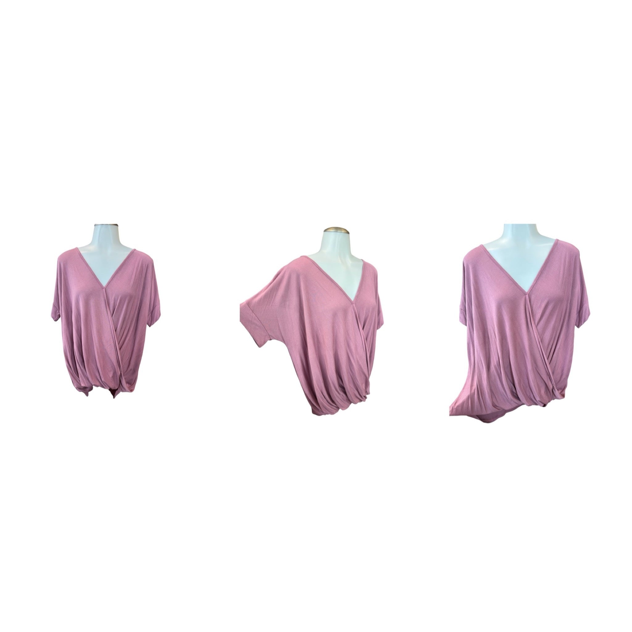 Mauve Draped Front Top- SALE- SMALL & LARGE AVAILABLE