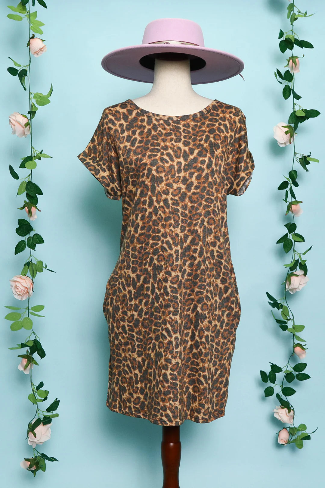 ANIMAL FRENCH TERRY DRESS