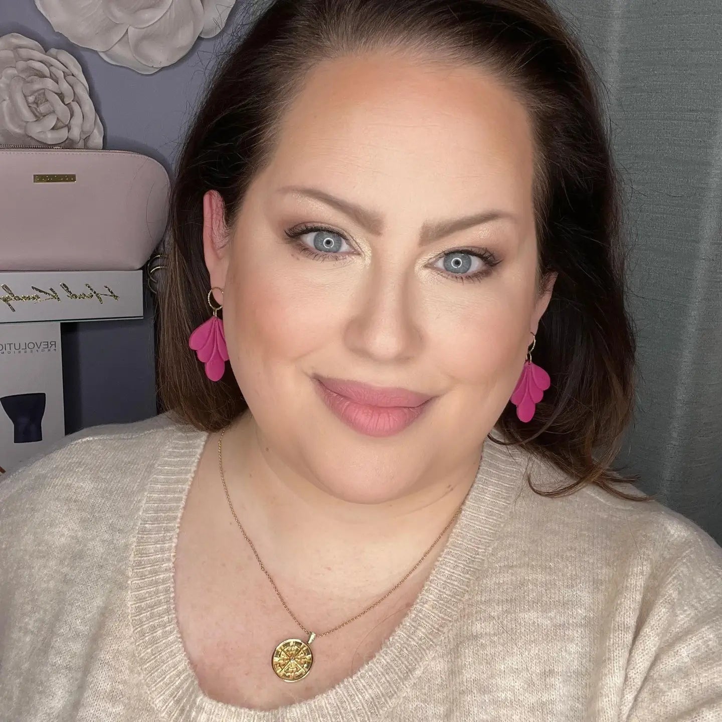 BERRY CLAY FLOURISH STATEMENT HANDMADE BBB EARRINGS