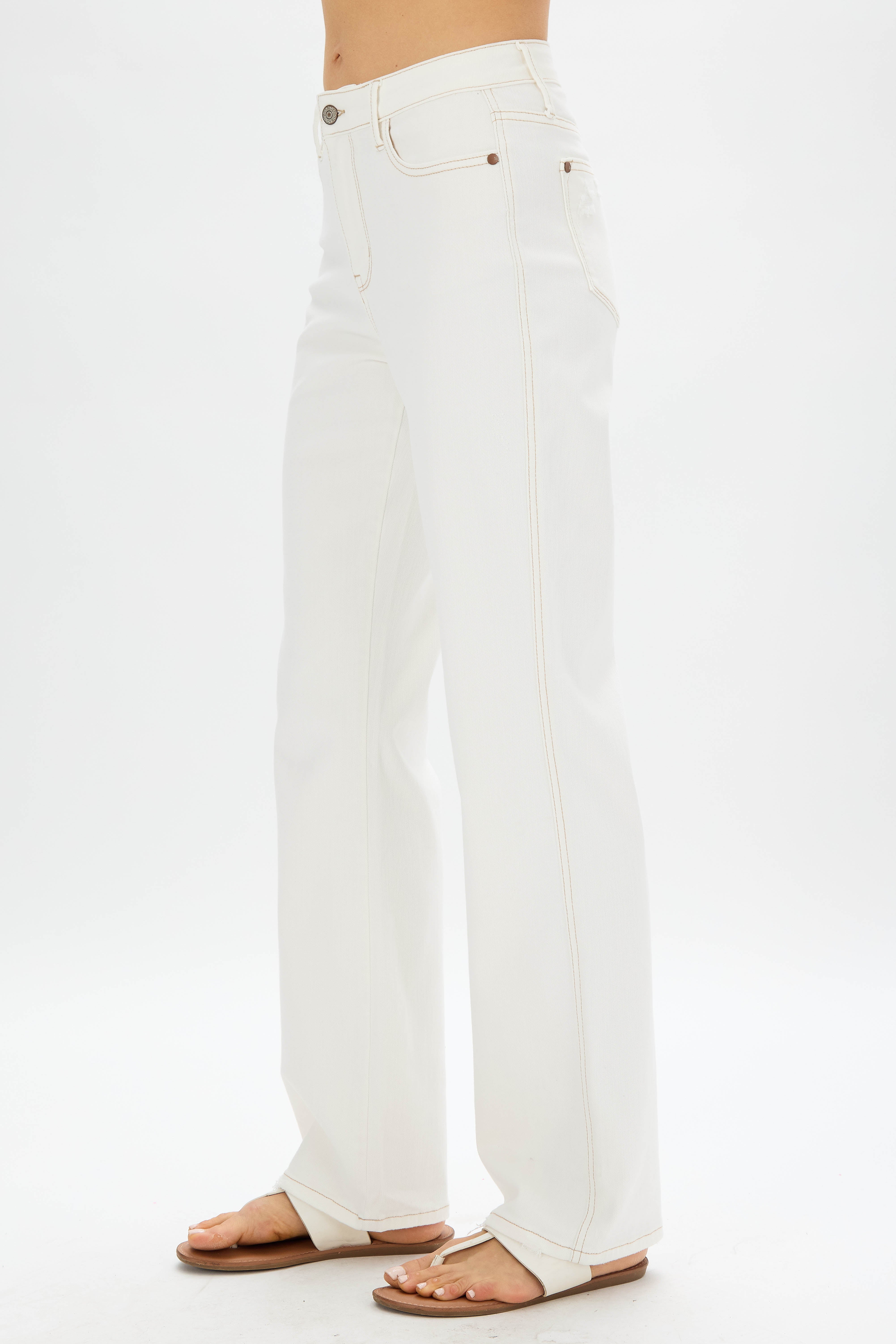 WHITE JUDY BLUE STRAIGHT FIT HIGH WAIST DENIM- SIZE 22w