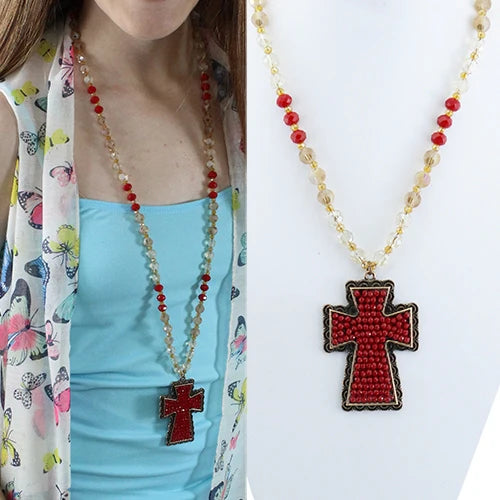 RED CROSS NECKLACE