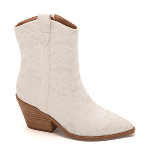 Rowdy White Lace Corkys Boots