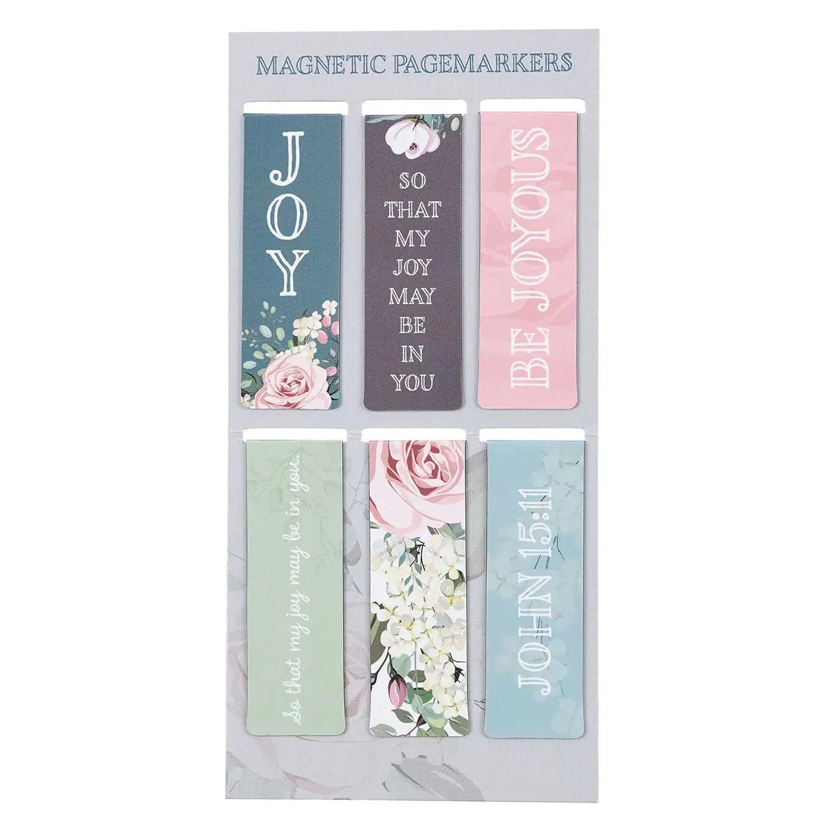 MAGNETIC BOOKMARKS WITH INSPIRATIONAL SAYINGS - SET OF 6