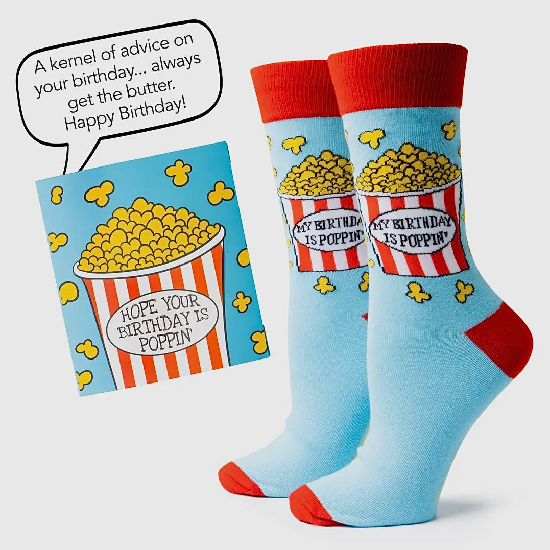 TWO LEFT FEET IT'S YO BIRTHDAY GIFT - CARD & SOCK SET