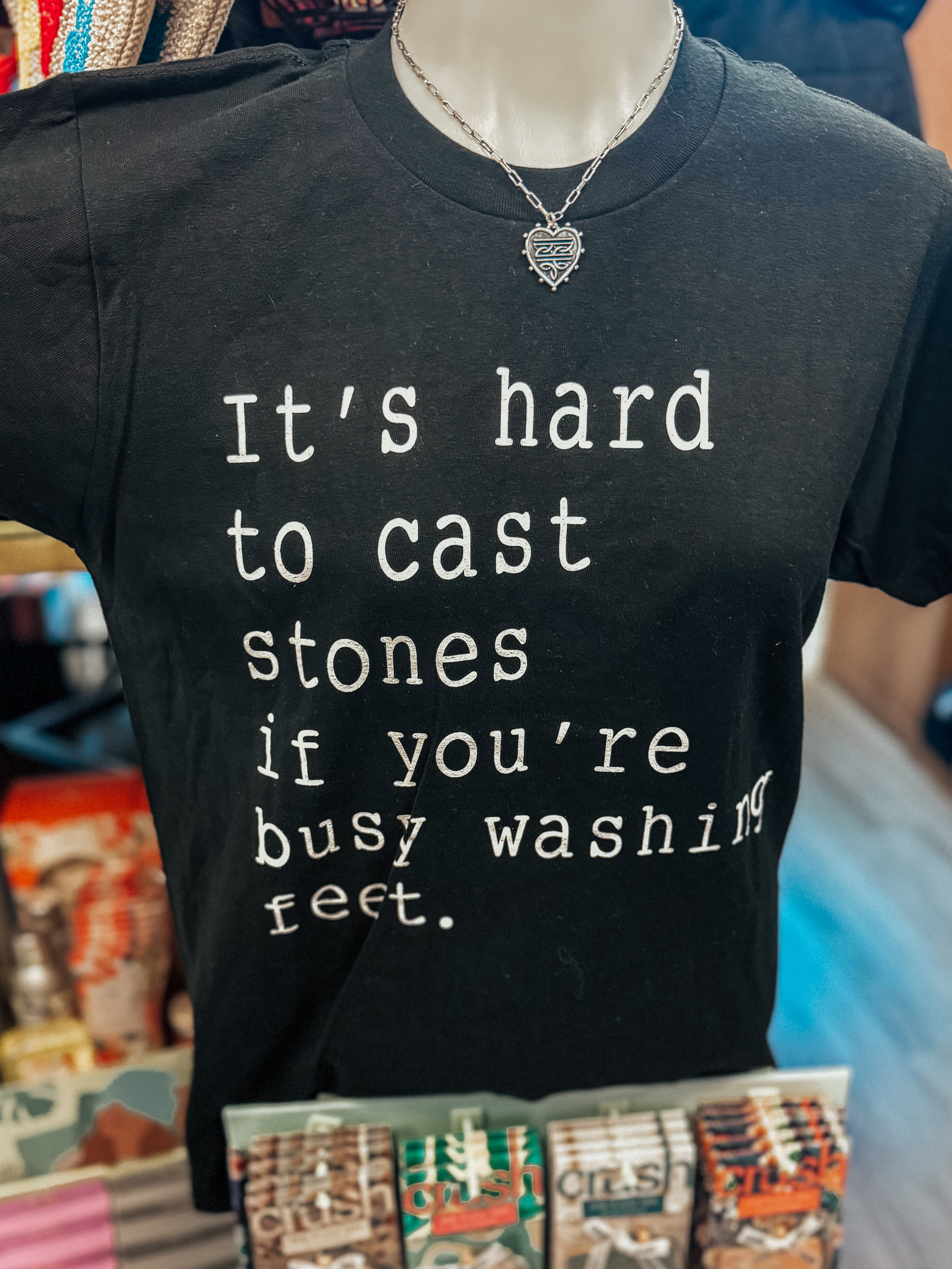 WESTERN HEART BOOT STITCH NECKLACE