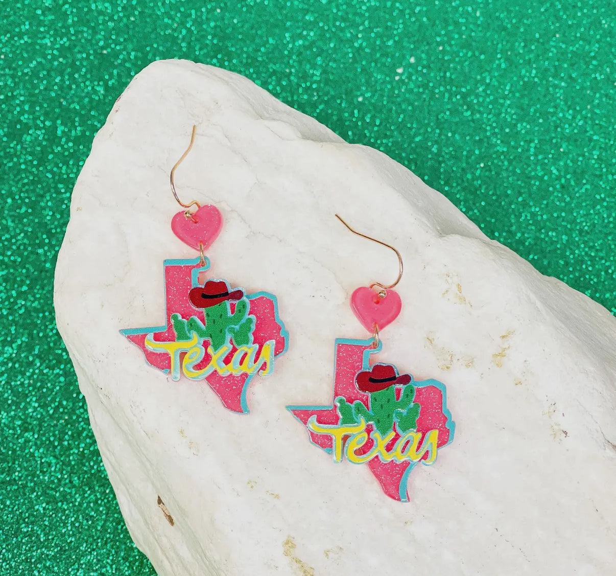 TEXAS STATE ICON DANGLE EARRINGS BY P.O.