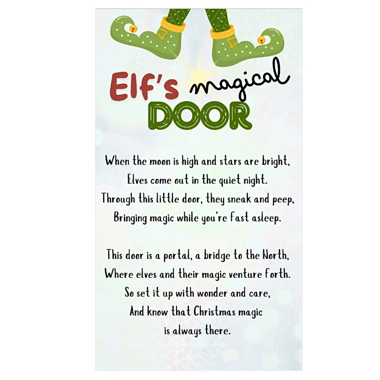 ELF ON THE SHELF MAGICAL DOOR HOLIDAY TRADITION DECOR FOR KIDS